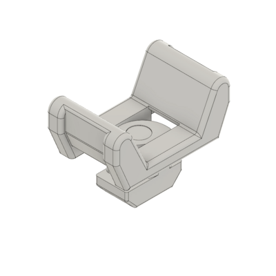 MODULAR SOLUTIONS CABLE TIE DOWNS<br>1/4 TURN CABLE BLOCK, 25MM, GRAY